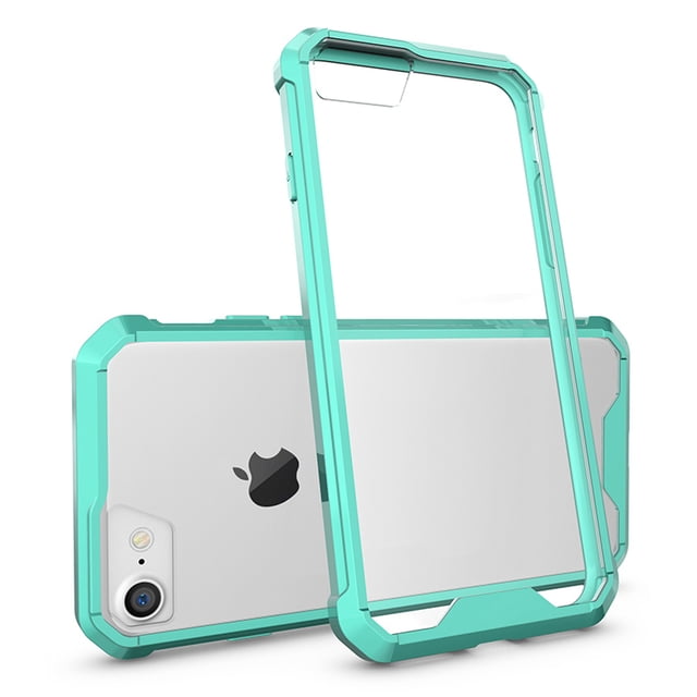 Étui TPU Antichoc Rigide Menthe/transparente pour iPhone SE 2022/2020, iPhone 8/7