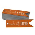 thumbnail image 1 of Inkdotpot Pack Of 50 Real Silver Foil Paper Tags Made With Love Text Favor Hang Tags, 1 of 1