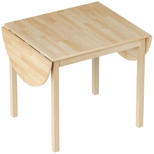 CoSoTower Solid Wood Kitchen Table, Drop Leaf Tables for Small Spaces, Folding Dining Table, Natural