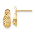 thumbnail image 1 of 14K Yellow Gold Flip Flop Earrings, 1 of 2