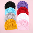 thumbnail image 1 of QUETO Nouveau-né bébé enfant en bas âge coton chapeau bébé bandana enfants tricoté chapeau couverture (lot de 8), 1 of 5