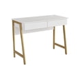 thumbnail image 4 of Mainstays 2 Drawers Computer Desk with USB Charger for Teen Adult, 39.4' Study Writing Table, White Finish., 4 of 6