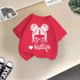 thumbnail image 2 of Chemises pour Bébé Fille Grandes Tailles Enfants Filles Imprimé Graphique Mignon Col Rond Manches Courtes T-Shirt Décontracté d'Été, 2 of 4