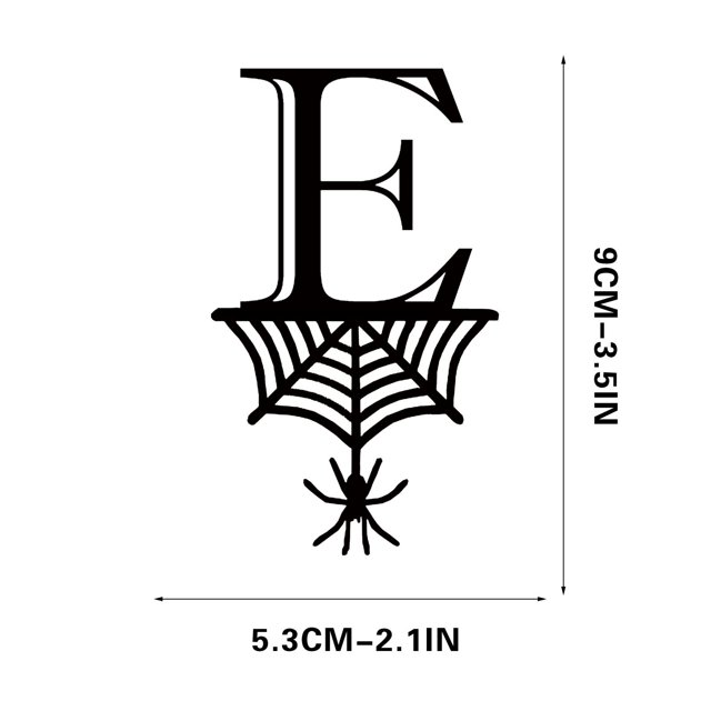 Halloween 26 Letter Decoration Hang Tag, Spider Hang Tag
