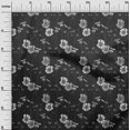 thumbnail image 3 of oneOone Tissu Polyester Spandex Gris Floral Rétro Matériel de Robe Tissu Imprimé Tissu au Mètre 56 Pouces de Large, 3 of 5