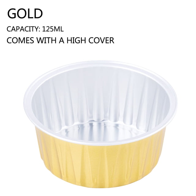LSLJS Foil Cupcake Cups Round Cupcake Cups with Lid, Cupcake Cups Kitchen Baking Cups 100 Pc, Lids