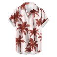 thumbnail image 1 of Weiqiqre Mens T Shirts Loose Fit, Floral Print Tropical Button Down Shirts, 1 of 3