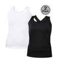 thumbnail image 1 of Blank Activewear Pack of 2 Women's Tank top, Racer Back, Quick Dry Performance birdseye fabric, 1 of 3