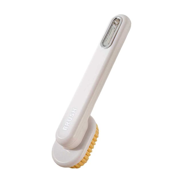 All - Purpose Shoe & Laundry Brush - Long Handle, Soft Bristles, Gentle, Durable, Easy to Use