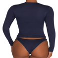 thumbnail image 4 of Blouse Mode Urbaine à Manches Longues Unie pour Femmes, 4 of 6