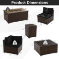 thumbnail image 3 of Costway 7 Pieces Outdoor Furniture Set with 32" Fire Pit Table and Propane Tank Cover Black, 3 of 10