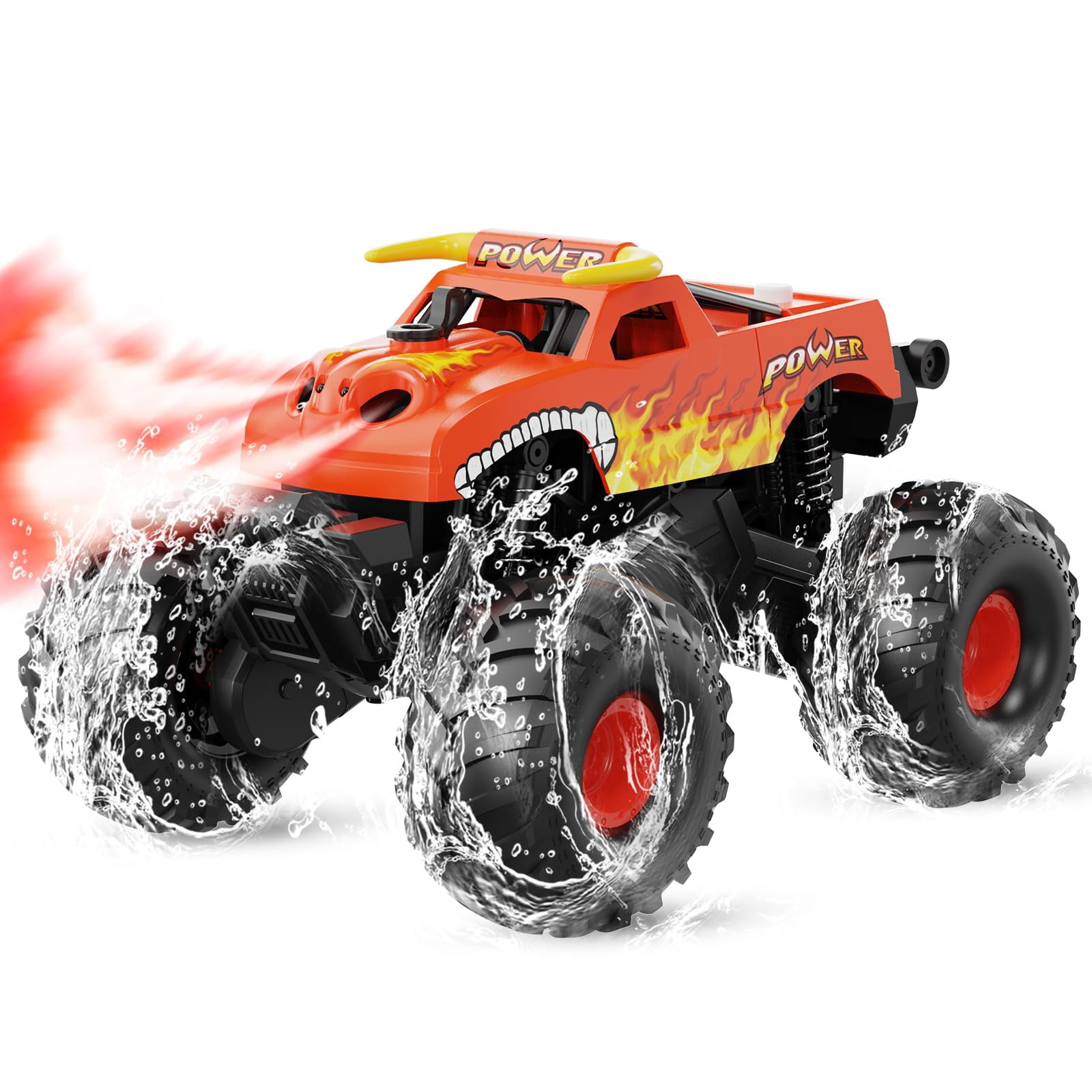 Alotwan Waterproof RC Cars - 1:16 Monster Remote Control Truck, Christmas Birthday Gifts for Boys 8-12, 4WD All Terrain Off-Road RC Truck, Amphibious