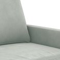 thumbnail image 3 of vidaXL 2 Piece Sofa Set with Cushions Light Grey Velvet, 3 of 4