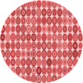 thumbnail image 1 of Ahgly Tapis Rond Lavable en Machine Intérieur Transitionnel Rose Corail Clair, 7 Pieds Rond, 1 of 7
