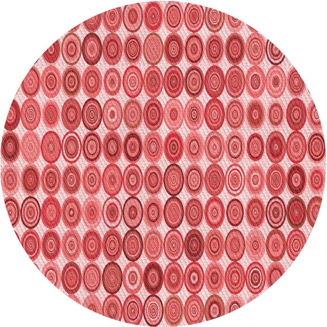 Ahgly Tapis Rond Lavable en Machine Intérieur Transitionnel Rose Corail Clair, 7 Pieds Rond