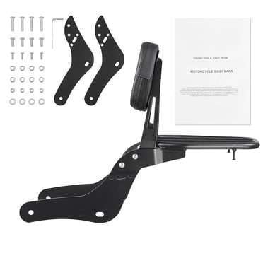 KFFKFF Motorcycle Backrest Sissy Bar with Luggage Rack, Compatible with Honda Rebel CMX 1100 2021-2022, 18-Inch Height, Removable Passenger Backrest, Durable Metal Frame