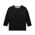 thumbnail image 3 of Posijego Garçons Filles T-Shirt à Manches 3/4 Imprimé Col Rond T-Shirts d'Été Hauts Décontractés pour Enfants, 3 of 4