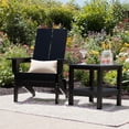 thumbnail image 3 of Adirondack Table Outdoor Side Table 18-inch Double Deck Square HIPS End Table Storage Rack Save Space, 3 of 7