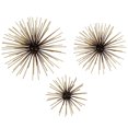 thumbnail image 1 of Stratton Home Decor Art Mural Moderne en Métal avec Éclat d'Étoiles, Ensemble de 3, Or, 1 of 6