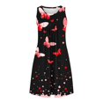 thumbnail image 5 of Ovzne Robes pour Femmes Robe Femme Imprimé avec Poches Chemises de Nuit Sans Manches Vêtements de Nuit devant Plissé Nuisette Col Rond Robe de Nuit Robe pour Femmes Imprimée Liquidation, 5 of 5