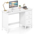 thumbnail image 1 of Patiojoy Computer Desk w/ 3 Drawers 48" Wide Writing Desk with Storage Laptop Study Desk White, 1 of 9