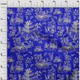 thumbnail image 3 of oneOone Georgette Viscose Lapis Blue Fabric Asian Japanese Pattern Sewing Craft Projects Fabric Prints By Yard 42 Inch Wide, 3 of 4