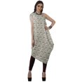 thumbnail image 3 of Moomaya Robe Kurti à une Épaule Imprimée pour Femme, Sans Manches, à Col Bénitier, Style Bohème, Tenue de Soirée de Designer, 3 of 7