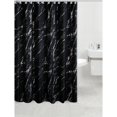 thumbnail image 1 of Polyester Silver Foil Marble Printed Shower Curtain (Black), 1 of 1