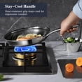 thumbnail image 3 of Non Stick Frying Pan Set 7 Piece, 8, 10 and 12-Inch Hybrid Non Toxic Fry Pan Skillet with Lids, Dishwasher and Oven Safe, Induction Ready, Silver Kitchen Cookware Set, 3 of 7