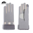 thumbnail image 2 of Woman Warm Snow Gloves Thick Soft Faux Rabbit Plush Edge Anti-slip for Cold Weather Outdoor Skiing and Cycling, 2 of 2