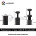 thumbnail image 4 of ITX Small Case GPU Holder Anti-bending Bracket Jack Support Frame All-aluminum Metal Magnetic Bottom 5mm Black, 4 of 6