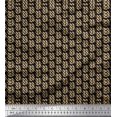 thumbnail image 1 of Soimoi Black polyester Crepe Fabric Brush Stroke Abstract Decor Fabric Printed Yard 52 Inch Wide, 1 of 3