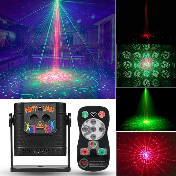 Mini Laser Light Projector – Sound Activated & Remote, for Party DJ Disco Adult