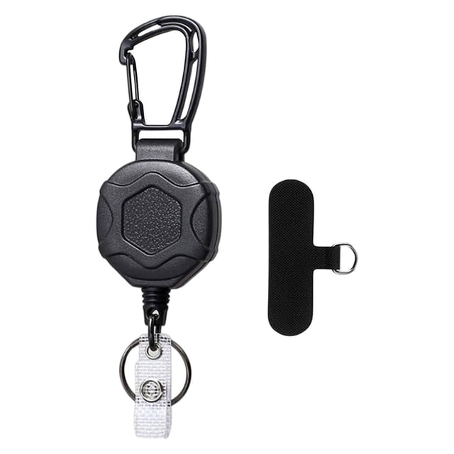GUOOL Porte-Clés Rétractable avec Attache de Téléphone Mousqueton Porte-Badge pour Voyager Style A