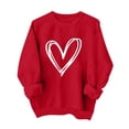 thumbnail image 2 of TIMIFIS Cadeaux de la Saint-Valentin pour Elle Cœur Chandail pour Femmes Mode Mignon Imprimé Amour Col Rond Chandails en Molleton Décontractés Manches Longues Tenues Printemps Automne - Printemps/été, 2 of 4