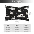 thumbnail image 2 of Easygdp Cygne et Libellules pour Taie d'Oreiller Douce, Parfait pour Dormir (Noyau d'Oreiller Non Inclus)-14"x20 Pouces, 2 of 6