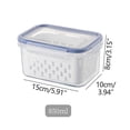 thumbnail image 1 of Produce Keepers, Refrigerator Storage Containers, Fresh Food Organizer Bins, Leak Proof Lid, Removable Colander, Microwave And Dishwasher reliable, Space Saving Kitchen Organization, 1 of 9