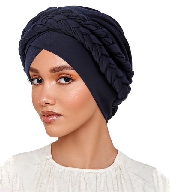 Milk Silk Hijab Headband Two Tone Solid Color Head Wrap With Design for Everyday Wear and Comfort