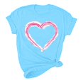 thumbnail image 5 of Pisexur T-shirt de la Saint-Valentin Haut T-shirt de la Saint-Valentin pour Femme Amour Imprimé T-shirt à Manches Courtes Haut à Manches Courtes Col Rond Haut/chemise, 5 of 5