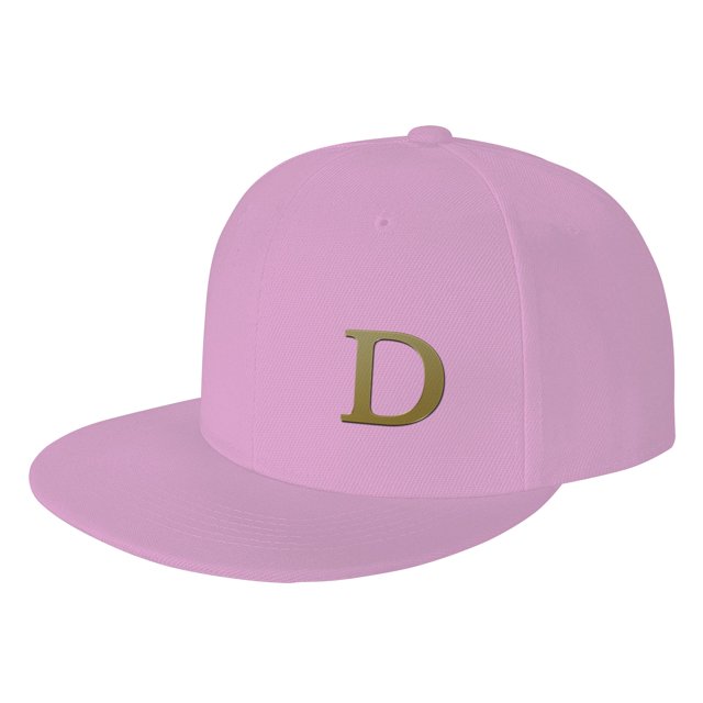 ZICANCN Alphabet D Pattern Baseball Caps, Trucker Hats for Men And Women, Adjustable Breathable Flat Caps, Pink