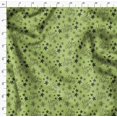 thumbnail image 4 of Soimoi Green Velvet Fabric Star & Snowflakes Text Print Fabric by the Yard 58 Inch Wide, 4 of 5