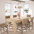 thumbnail image 2 of 63" Rectangular Dining Table with Scratch-Resistant Laminate Top, Sturdy Kitchen Table for 6 with Adjustable Leveling Feet, Easy Assembly，Chair not included, 2 of 6