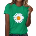 thumbnail image 4 of Blouses for Women Womens Printed Short Sleeves Blouse Round Neck Casual Tops, 4 of 7