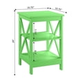 thumbnail image 4 of Convenience Concepts Oxford Table d'Appoint avec Étagères, Fini Bois Vert Lime, 4 of 5