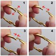 thumbnail image 3 of Dznils Rustproof Round Metal Shower Curtain Hooks Rings, Gold, Set of 24, 3 of 8