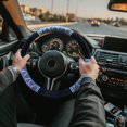 thumbnail image 4 of ZZkhGO Lint Steering Wheel Cover, Short Pile Winter Handlebar Cover, Warm Non Slip Protective Cover with Soft Material for Cold Weather Driving Vehicle Interior, 4 of 6