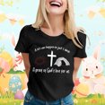 thumbnail image 2 of LUOGENLI T-shirts pour Femme pour Femmes T-Shirt Décontracté à Imprimé de Lettres Col Rond Manches Courtes T-Shirt Plusieurs Couleurs T-shirts pour Femmes T-Shirt Graphique Drôle Fête de la Saint-Patrick Noir G, 2 of 5