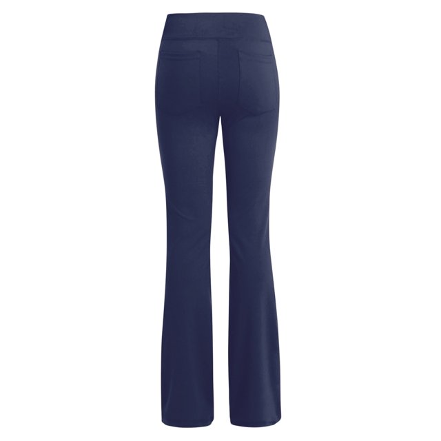 Innerwin Bas Taille Haute Femmes Harem Pantalons Course Jambe Large Pantalon Stretch Bleu S