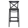 thumbnail image 4 of Compamia Cross Tabouret de Bar Contemporain en Résine pour Intérieur et Extérieur - Ensemble de 1, Noir, 4 of 6