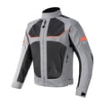 thumbnail image 4 of Motorcycle Riding Jacket Motocross Jacket Impact Protection Reflective Breathable Mesh Protective Gear Coat for Motorbike Riding Summer , Gray L, 4 of 10
